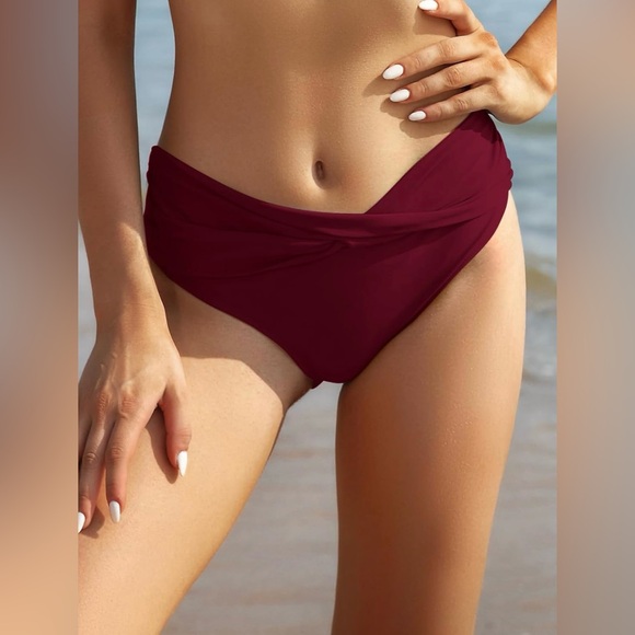 NWT SHEKINI Women's Bikini Bottom Twist Front Cheeky Ruched   Size XL - Picture 4 of 10